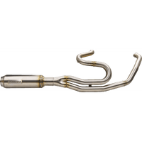 BASSANI XHAUST 2-into-1 Mid-Length Super Bike Exhaust System Stainless Steel 1F98SS