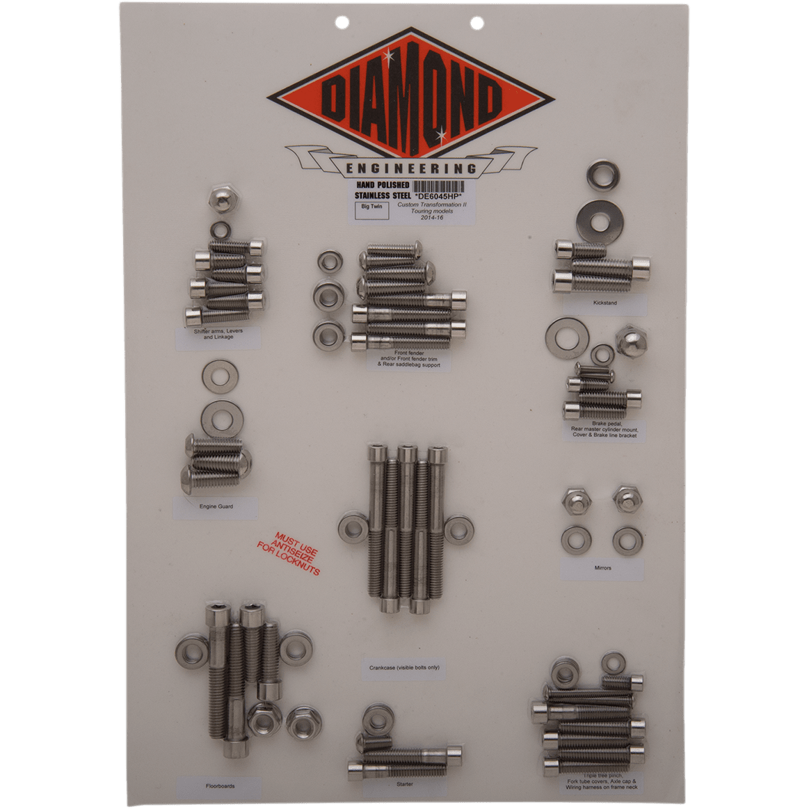 DIAMOND ENGINEERING Bolt Kit Transformation Touring DE6045HP