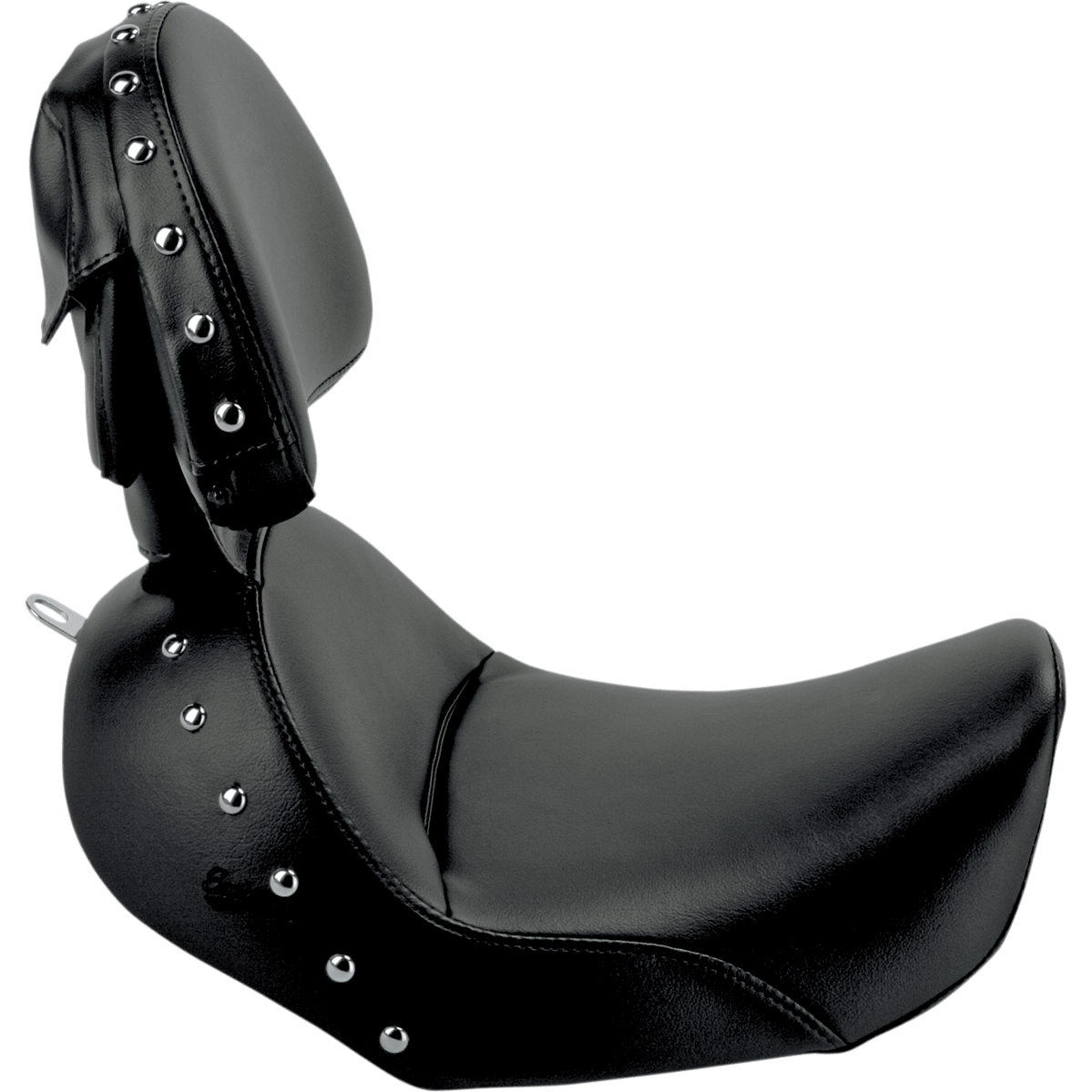 SADDLEMEN Heels Down Solo Seat With Backrest Studded Black Dyna 806040031