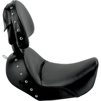 SADDLEMEN Heels Down Solo Seat With Backrest Studded Black Dyna 806040031