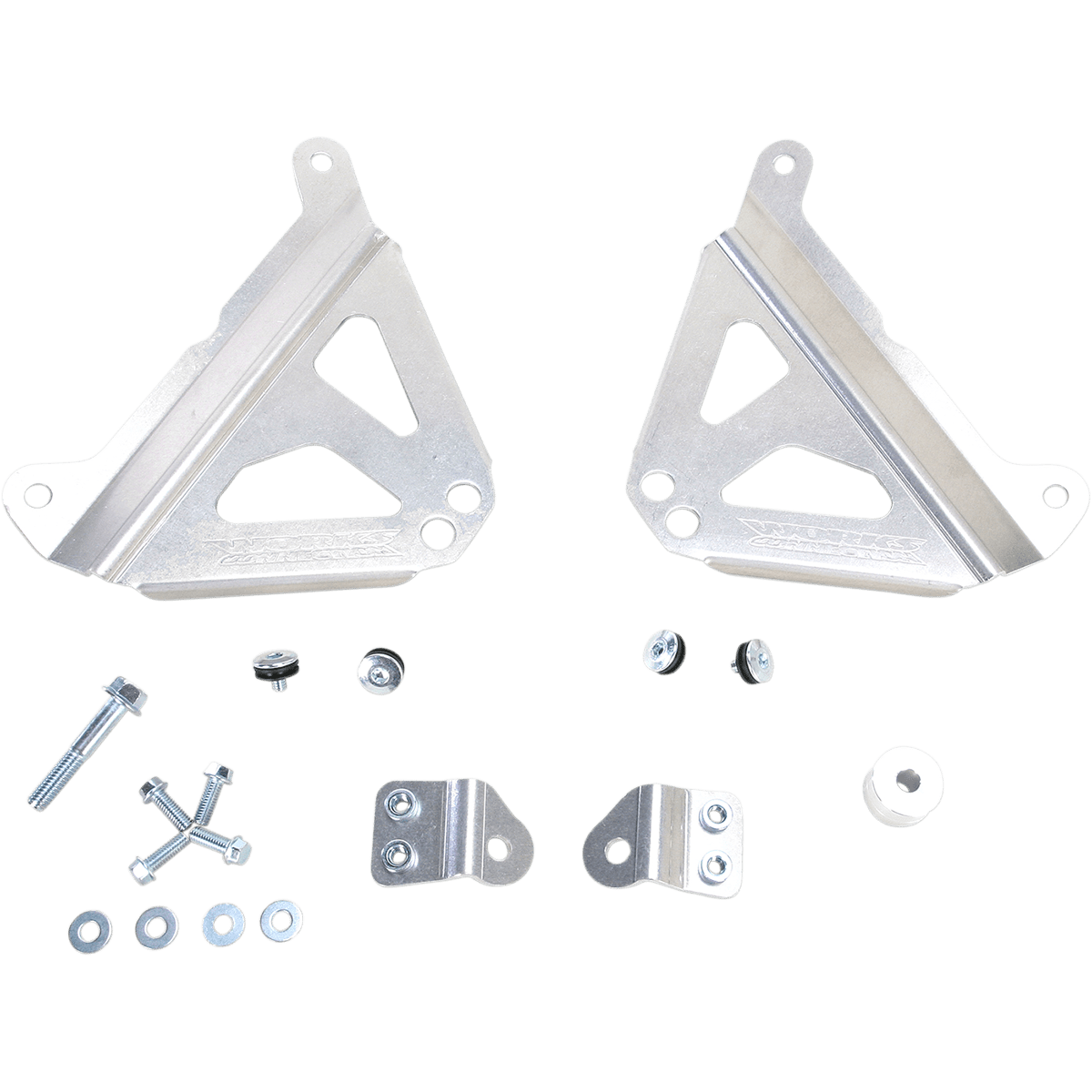 WORKS CONNECTION Radiator Brace Set Silver Yamaha 18279