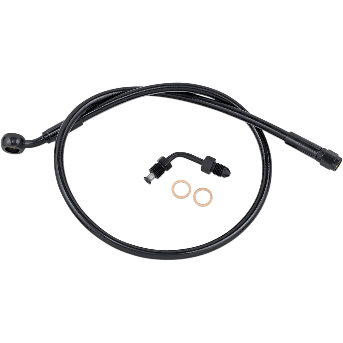 MAGNUM SHIELDING Brake Line Upper with Adapter Black SBB150127