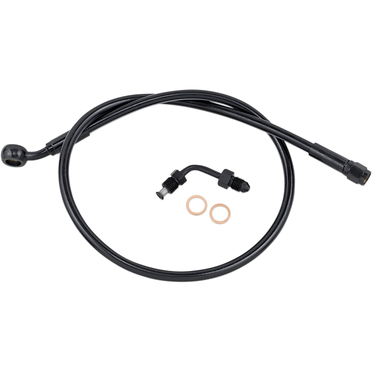 MAGNUM SHIELDING Brake Line Upper with Adapter Black SBB150127