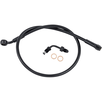 MAGNUM SHIELDING Brake Line Upper with Adapter Black SBB150127