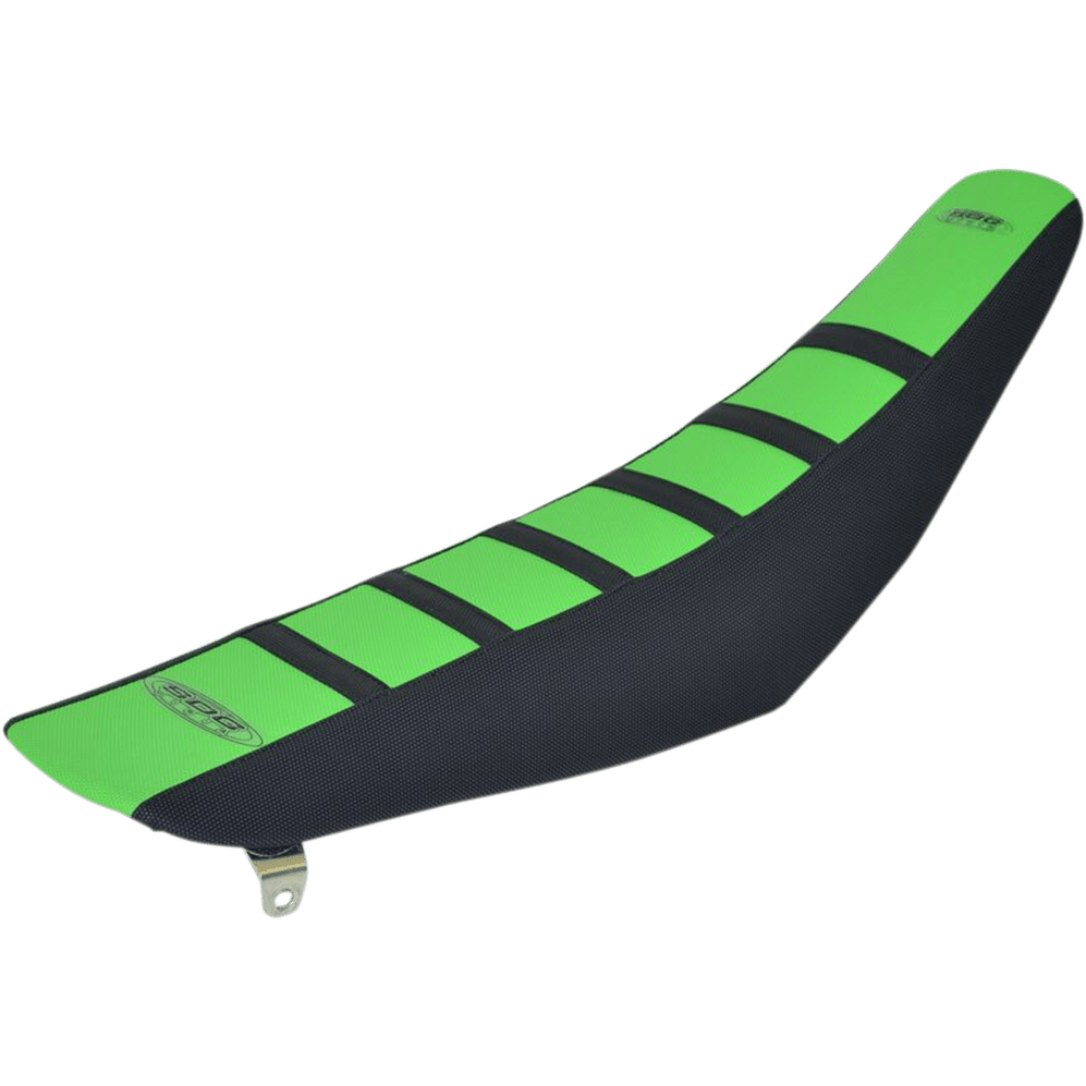 SDG 6-Ribbed Seat Cover Black Ribs/Green Top/Black Sides