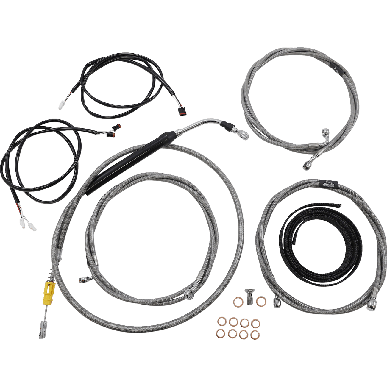 LA CHOPPERS Cable Kit 15" 17" Handlebars ABS Stainless LA8056KT316