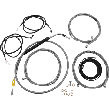 LA CHOPPERS Cable Kit 15" 17" Handlebars ABS Stainless LA8056KT316