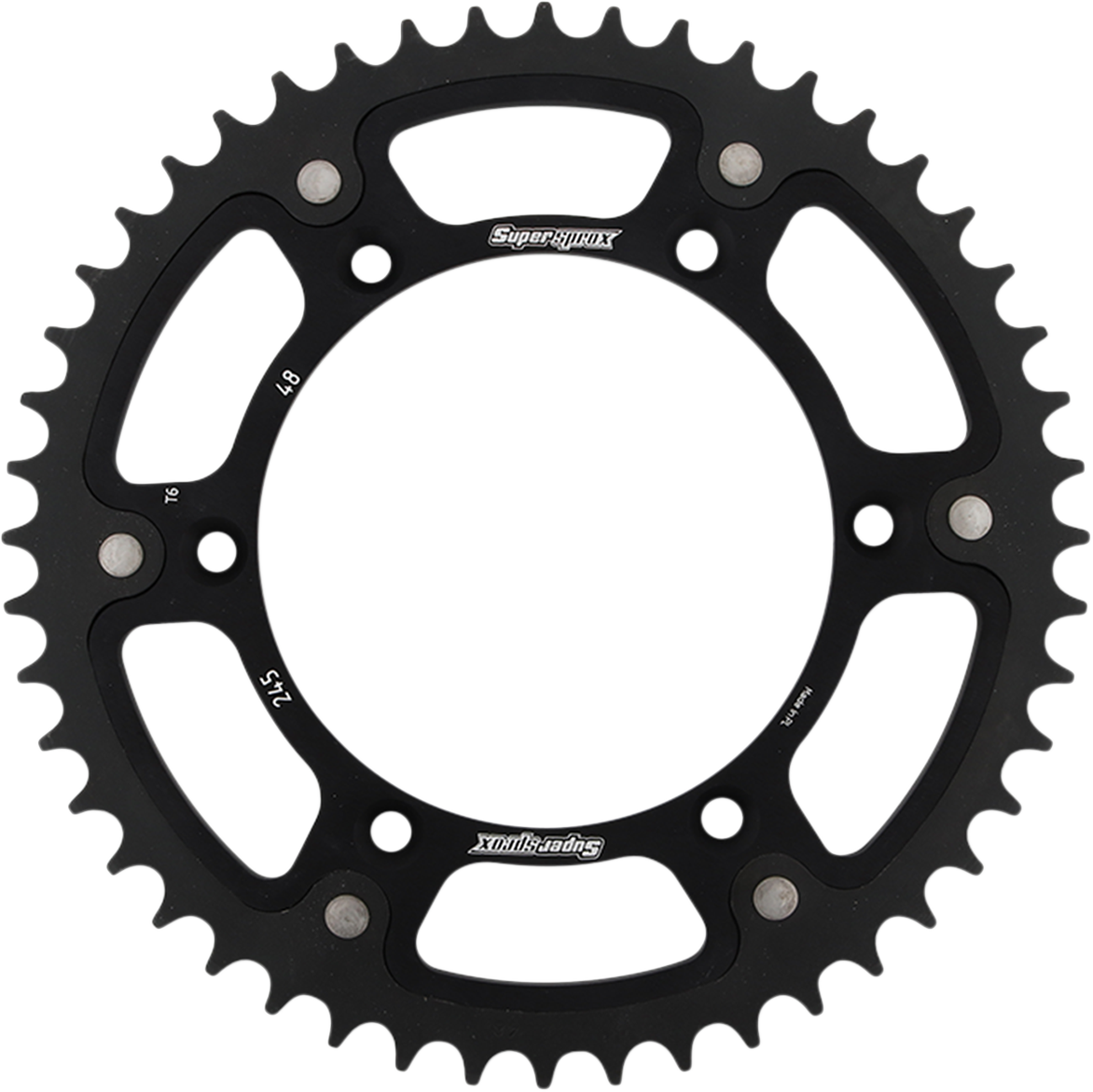 SUPERSPROX Stealth Rear Sprocket 48 Tooth Black Yamaha RST24548BLK