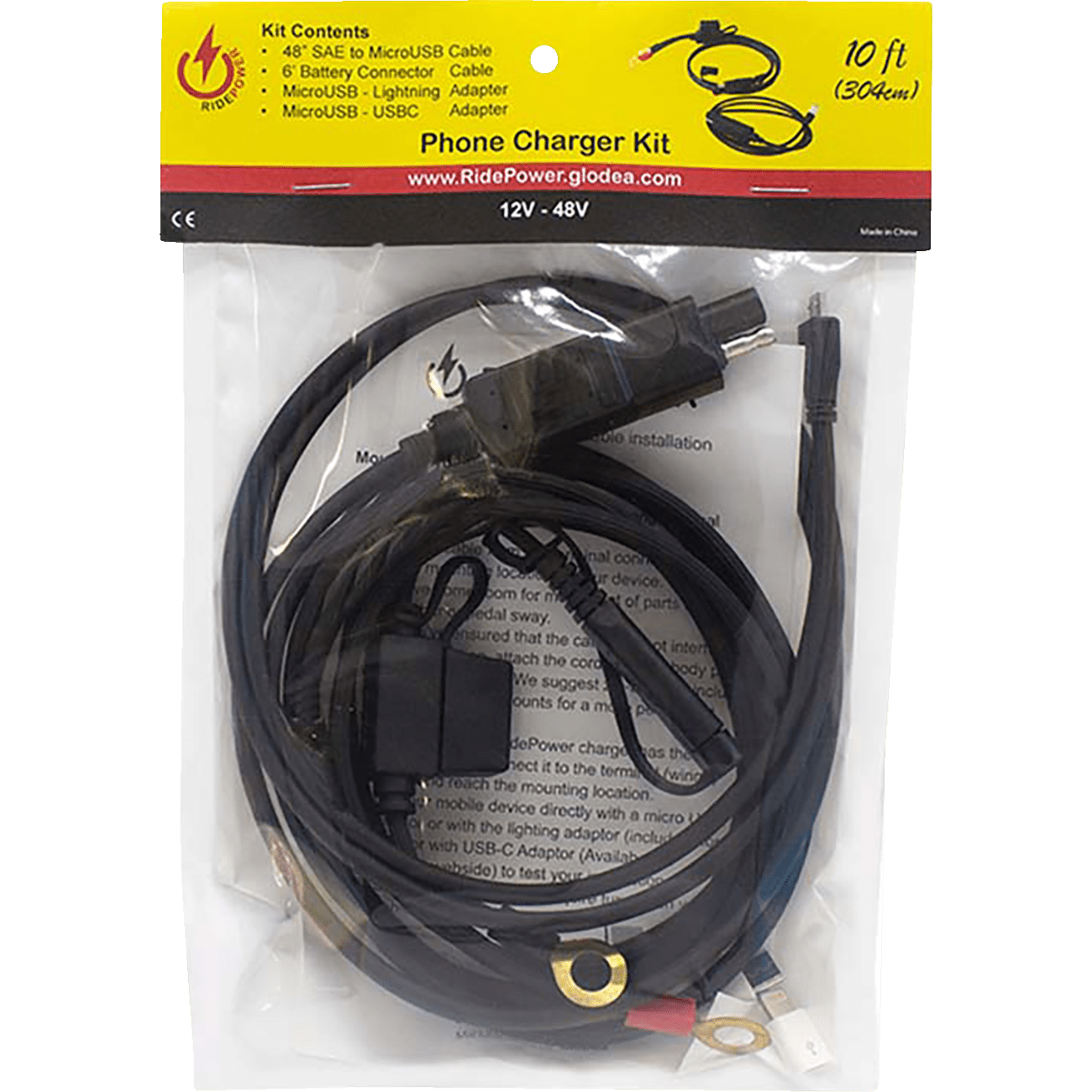 RidePower Phone Charging Cable Kit 10'