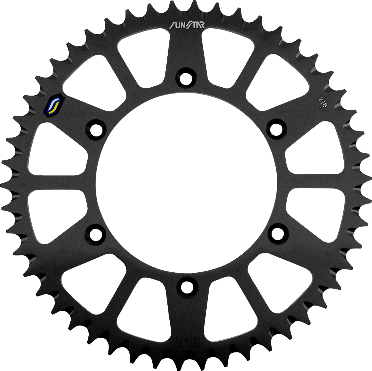 SUNSTAR SPROCKETS Rear Sprocket 50 Tooth Suzuki Works/Black 5357750BK