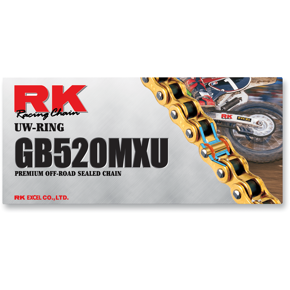 RK 520 MXU Sealed Racing UW-Ring Chain 116 Links GB520MXU116