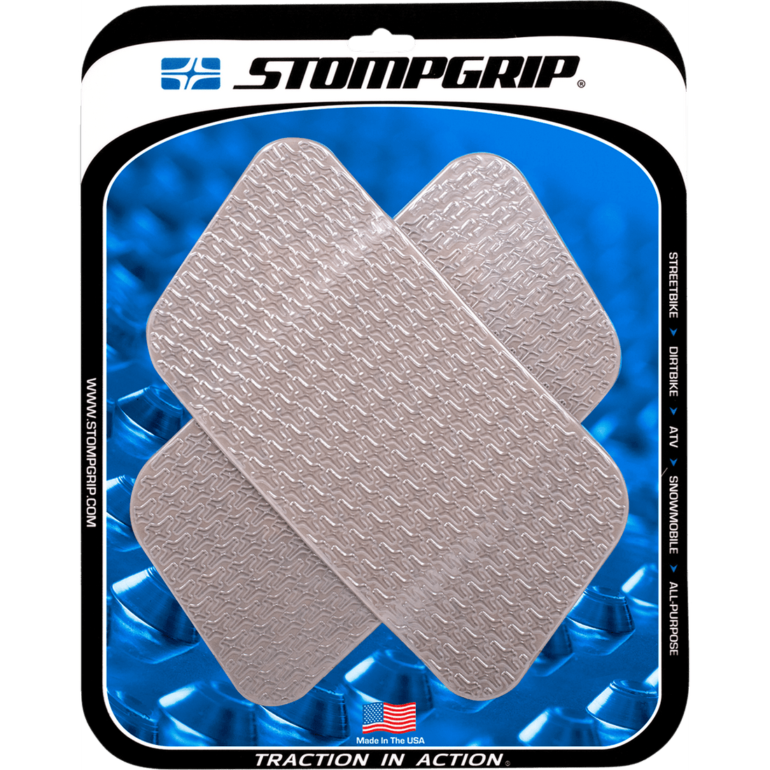 STOMPGRIP Traction Kit Quadrilateral Tank Grips Clear