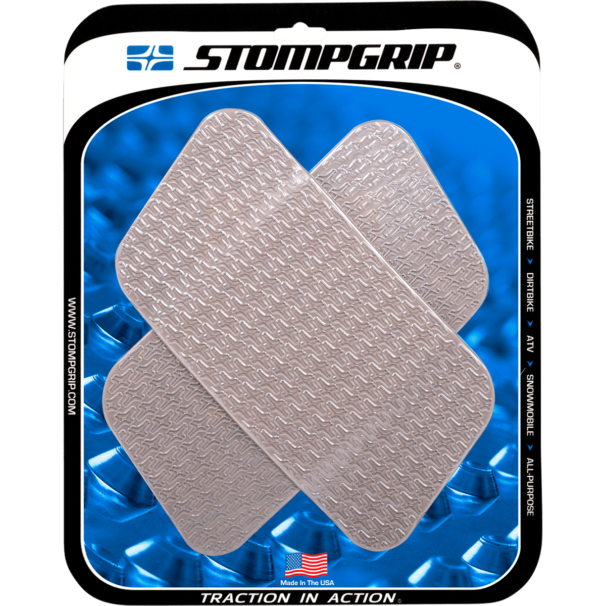 STOMPGRIP Traction Kit Quadrilateral Tank Grips Clear