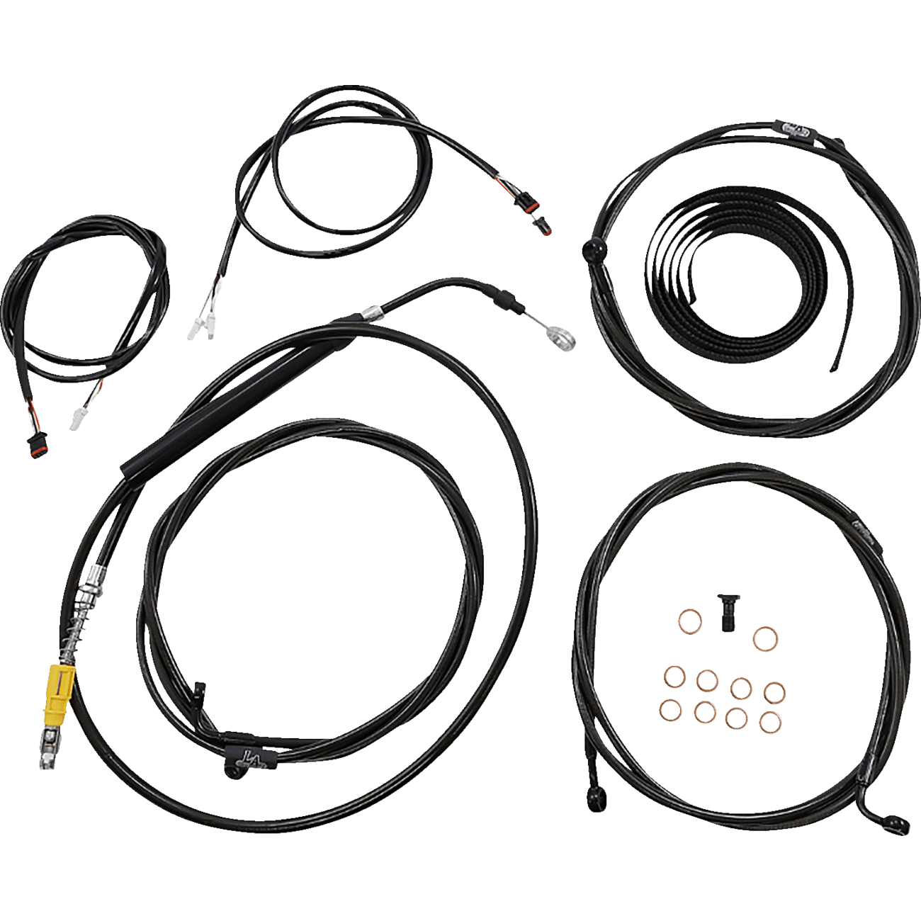 LA CHOPPERS Cable Kit Stock Handlebars ABS Midnight LA8058KT308M