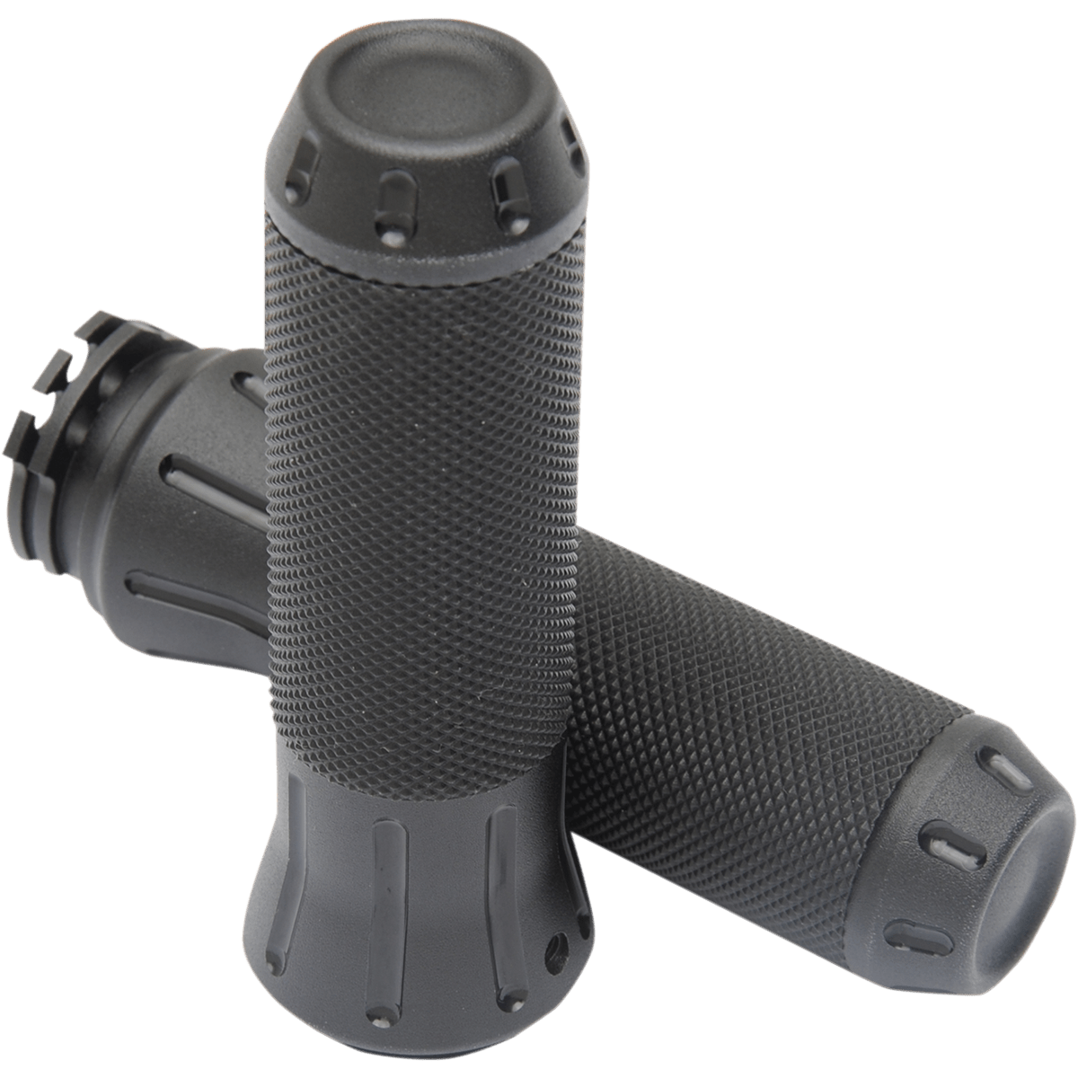 DRAG SPECIALTIES Grips Custom Shot-Peened Black