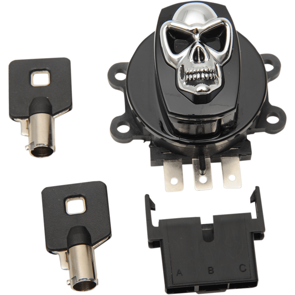 DRAG SPECIALTIES Ignition Switch Skull Black