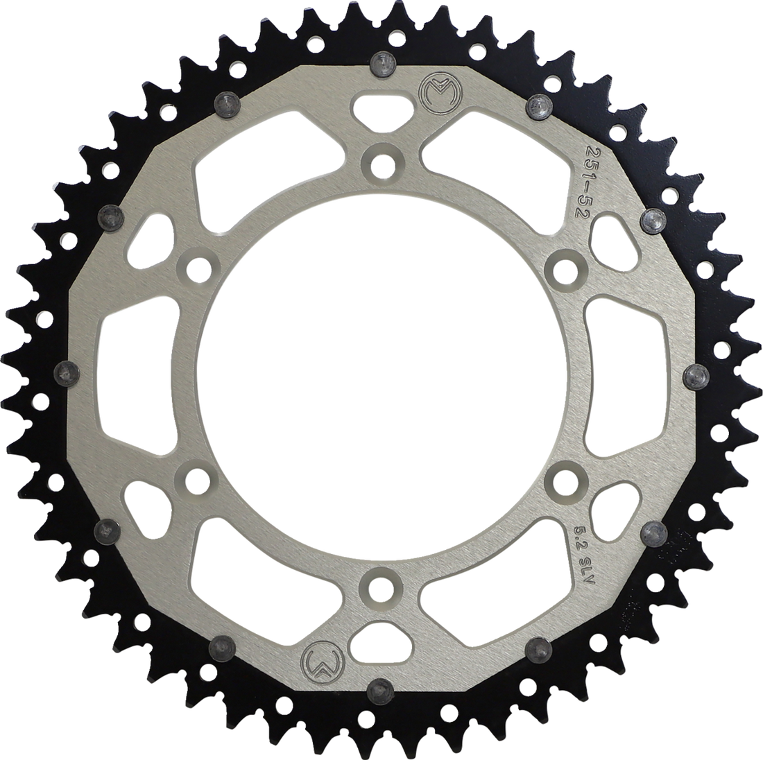 MOOSE RACING Dual Sprocket Silver 52 Tooth