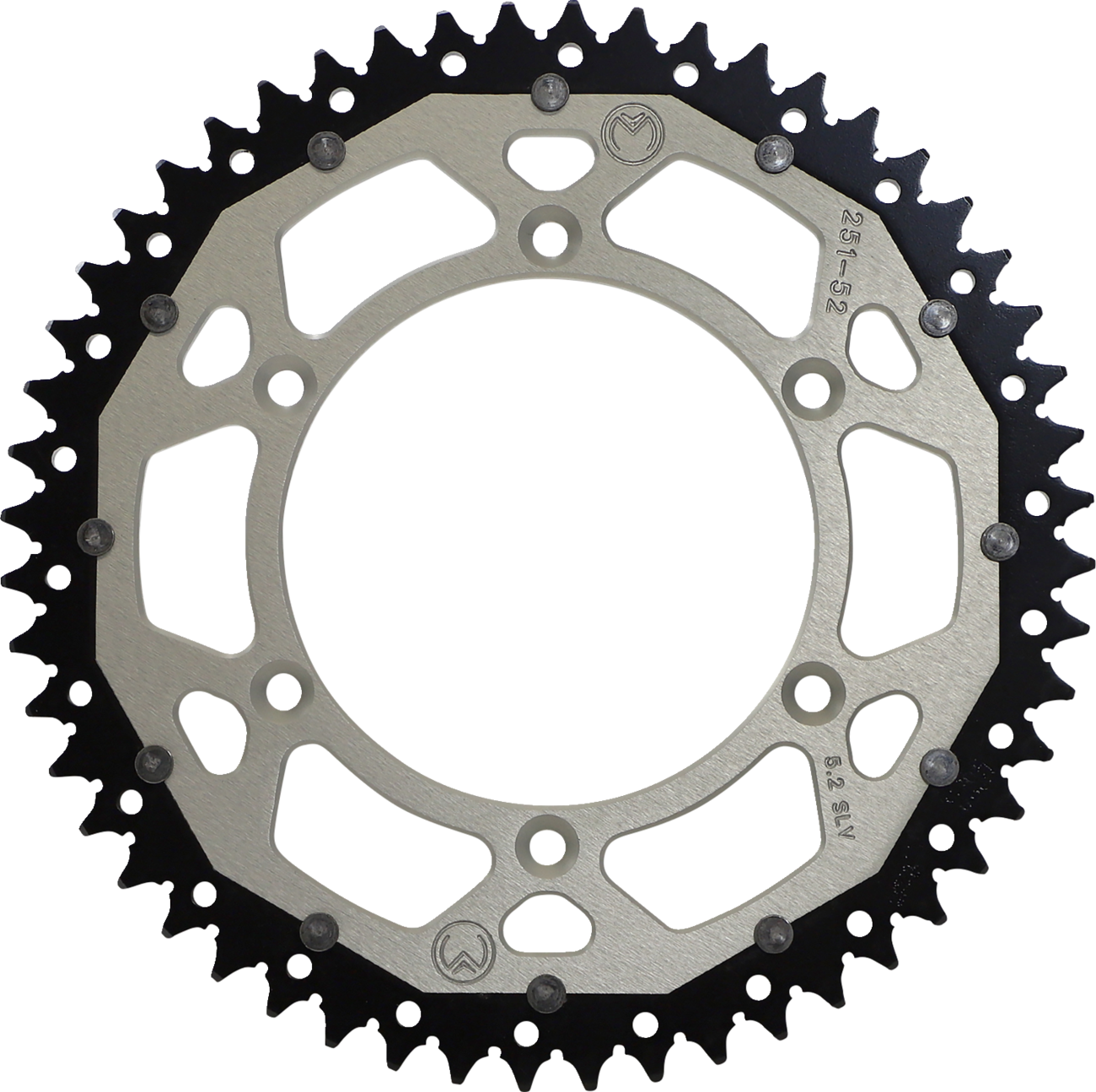 MOOSE RACING Dual Sprocket Silver 52 Tooth