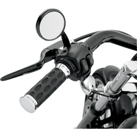 DRAG SPECIALTIES Grips Hotop TBW Chrome/Rubber