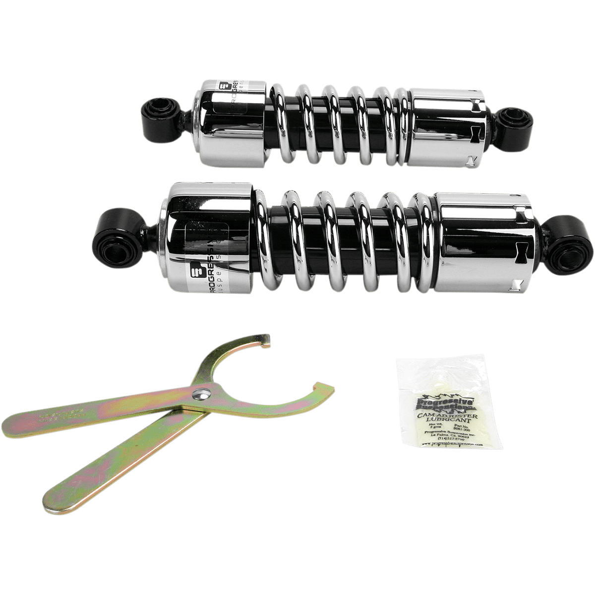 PROGRESSIVE SUSPENSION 412 Series Shock 11" Standard Chrome Dyna 4124037C