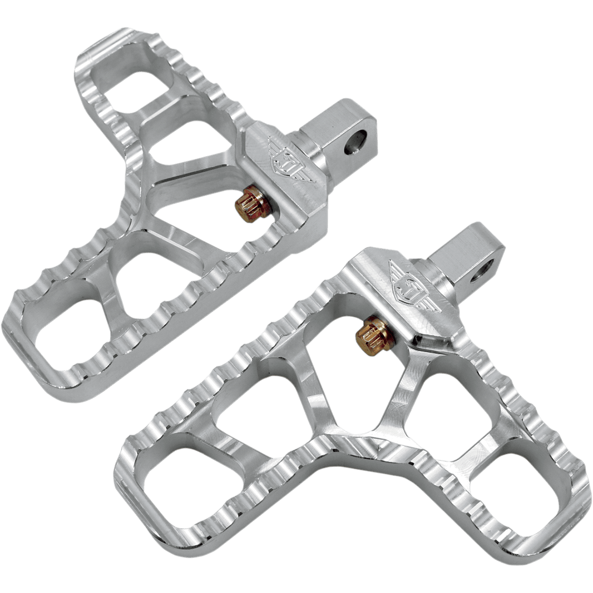 JOKER MACHINE Adjustable Serrated Footpegs With Heel Clear 08621