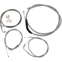 LA CHOPPERS Handlebar Cable/Brake Line Kit 15" 17" Ape Hanger Handlebars Stainless Steel LA8130KT16