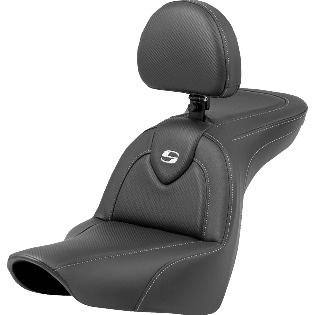 SADDLEMEN Roadsofa™ Carbon Fiber Seat Carbon Fiber with Backrest FXLR/FLSB '18-'23 81829185BR