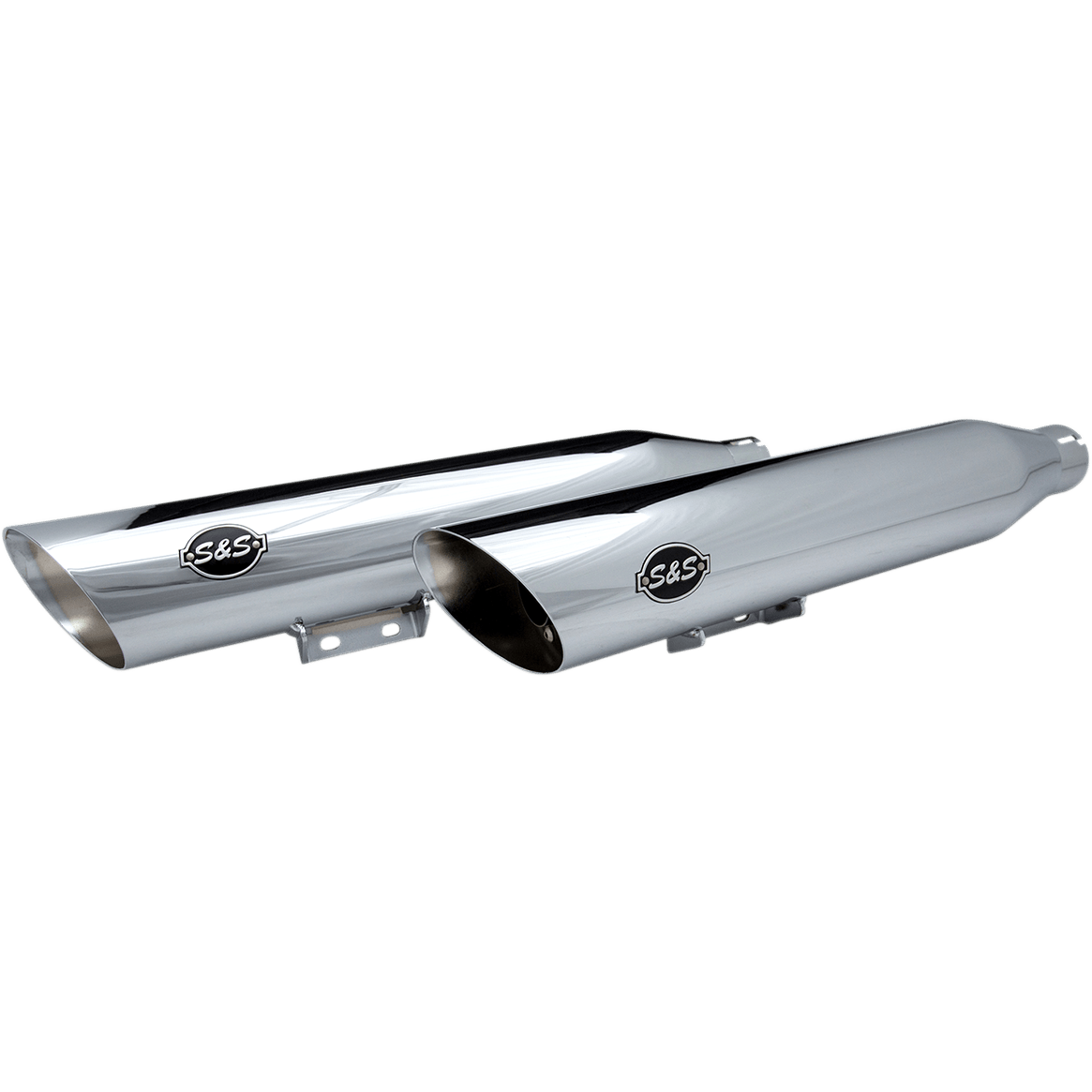 S&S CYCLE Slash Cut Race Mufflers Chrome 5500739