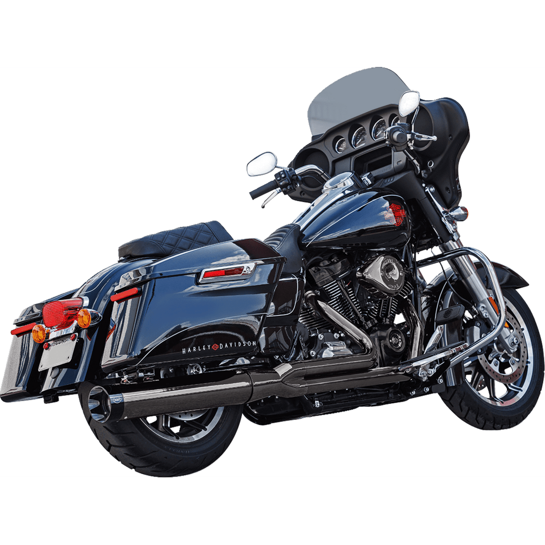 S&S CYCLE 2-into-1 Lava Chrome Sidewinder® Exhaust System 49-State 5501086