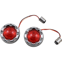 CUSTOM DYNAMICS Bullet Turn Signal 1157 Chrome Red Lens PBBRRR57CR