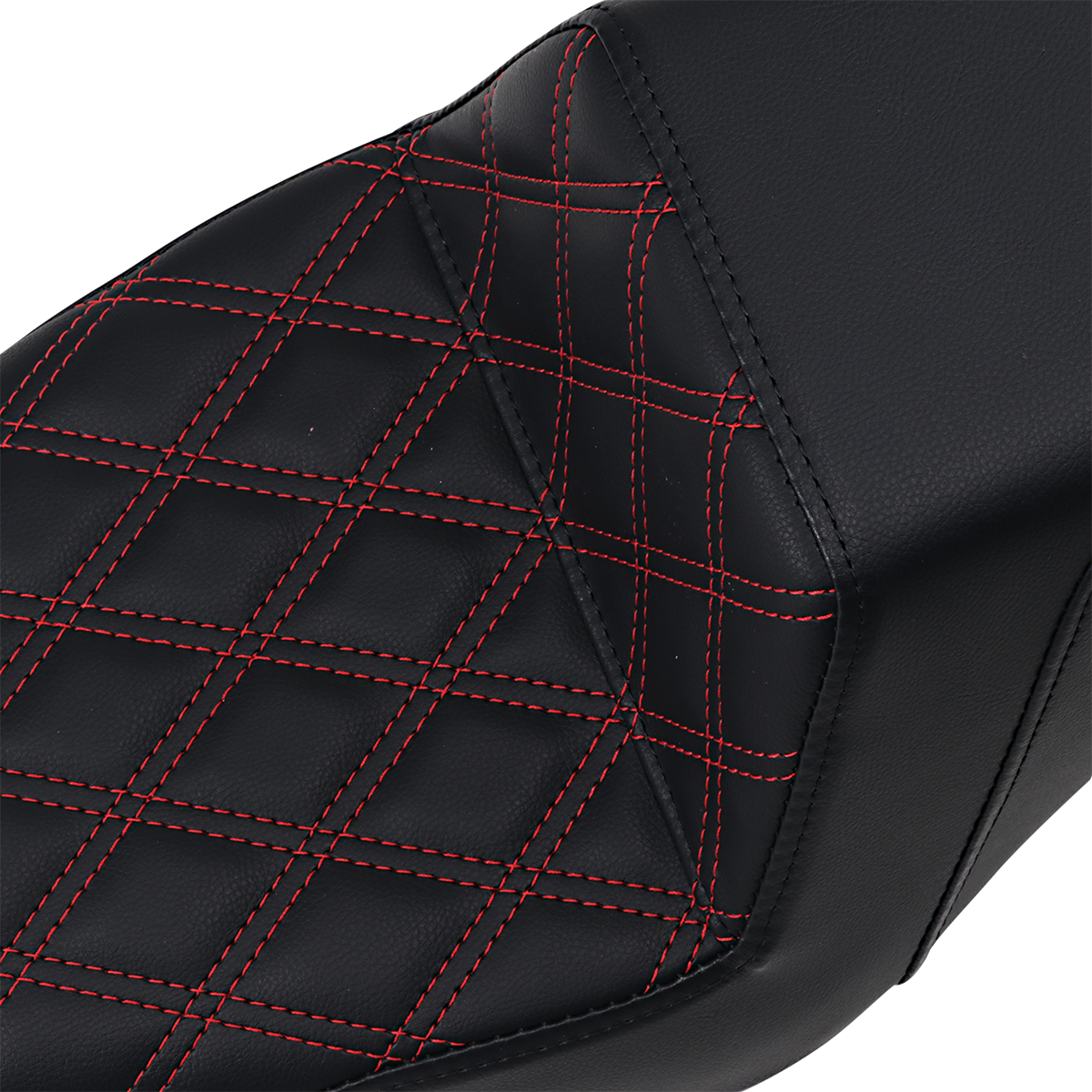 SADDLEMEN Step-Up Seat Front Lattice Stitch/With Red Stitching Black XL 80711172RD