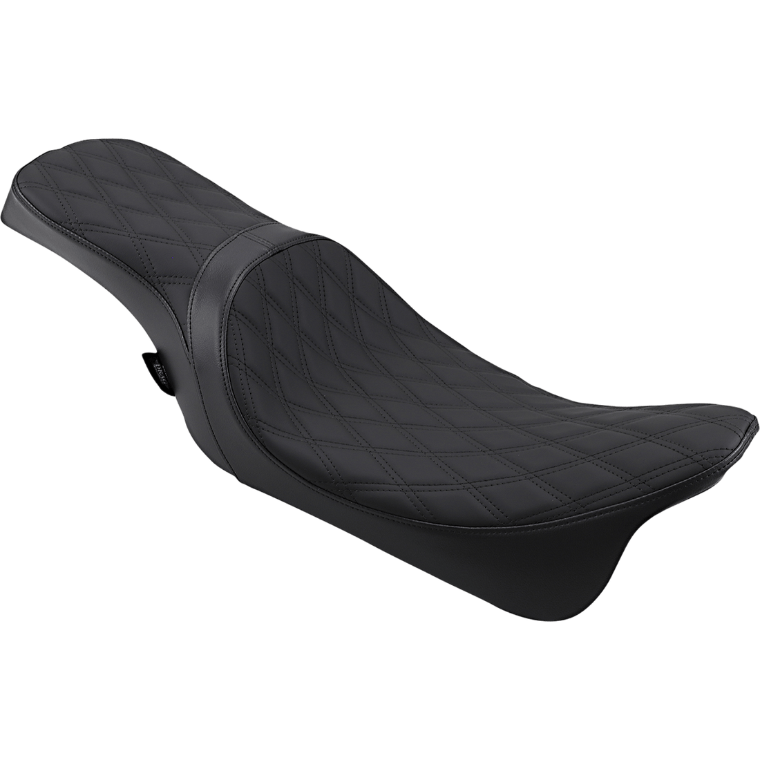 DRAG SPECIALTIES Predator 2-Up Seat Double Diamond Black Stitching FL '08-'23