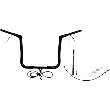 FAT BAGGERS INC. Handlebar Kit Flat Top 14" Black 712014B