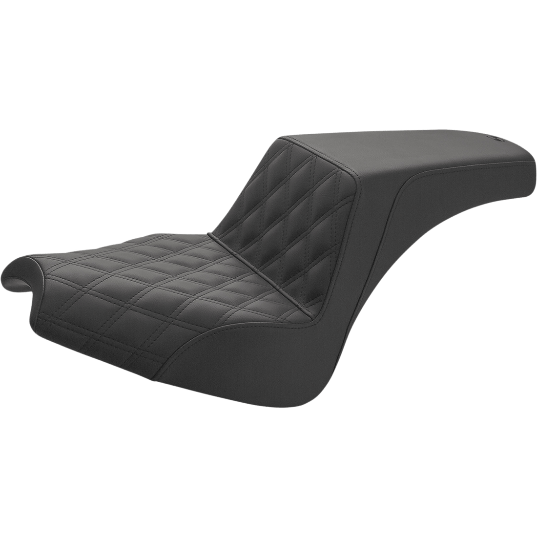 SADDLEMEN Step-Up Seat Front Lattice Stitch/Rear Smooth Black Chief I2104172