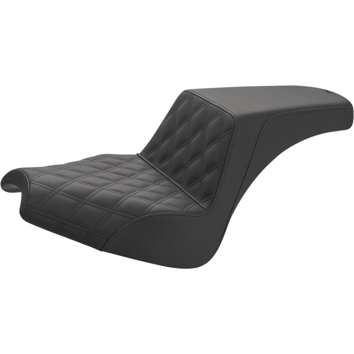 SADDLEMEN Step-Up Seat Front Lattice Stitch/Rear Smooth Black Chief I2104172