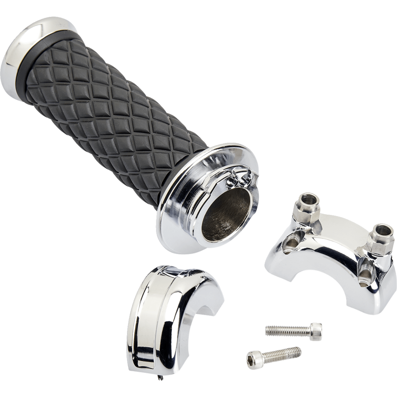 BILTWELL Grips Alumicore Custom Chrome 660610501