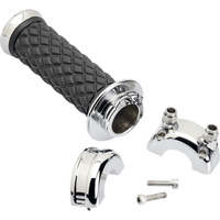 BILTWELL Grips Alumicore Custom Chrome 660610501