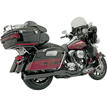 BASSANI XHAUST B4 2:1 Exhaust Black Straight Can FLH757B