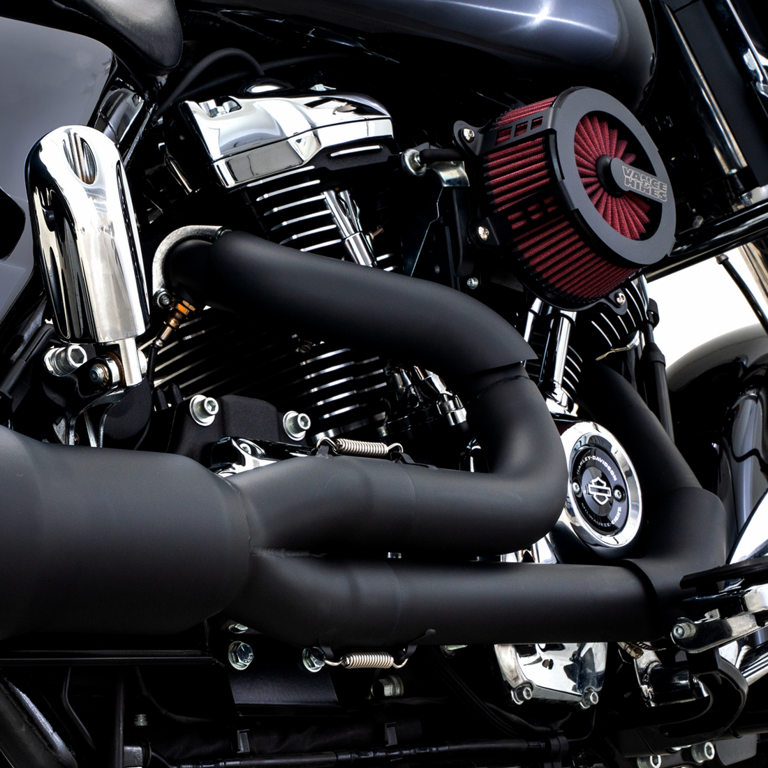 VANCE & HINES Hi-Output RR Heat Shield Kit Black Stainless Steel 60025