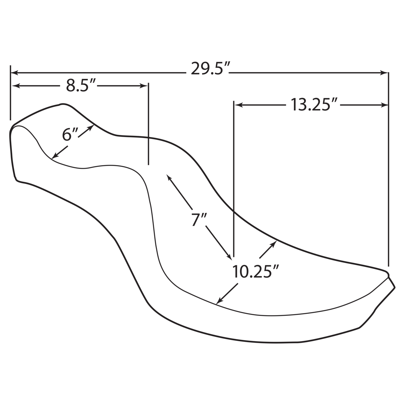 DRAG SPECIALTIES Mini King/Queen Seat FX/FL '58-'84