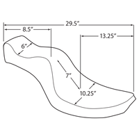 DRAG SPECIALTIES Mini King/Queen Seat FX/FL '58-'84