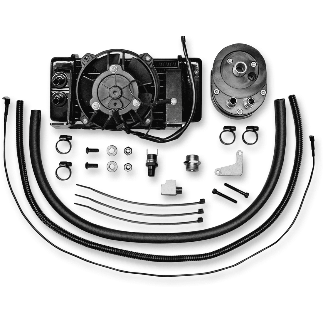 JAGG OIL COOLERS Fan-Assisted Oil Cooler Kit Low Mount Touring/Trike 751FP24000323