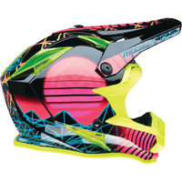 MOOSE RACING Youth F.I. Helmet Vaporwave MIPS® Black/Pink/Yellow Small 01111614