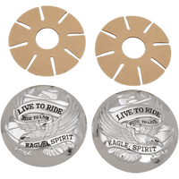 DRAG SPECIALTIES "Live to Ride" Gas Cap Covers Chrome