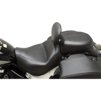 MUSTANG Wide Touring Solo Seat Black Plain with Driver Backrest C90T '15-'19 89206