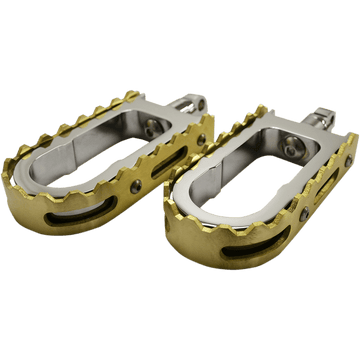 LA CHOPPERS BMX Footpegs Chrome/Brass LA720502