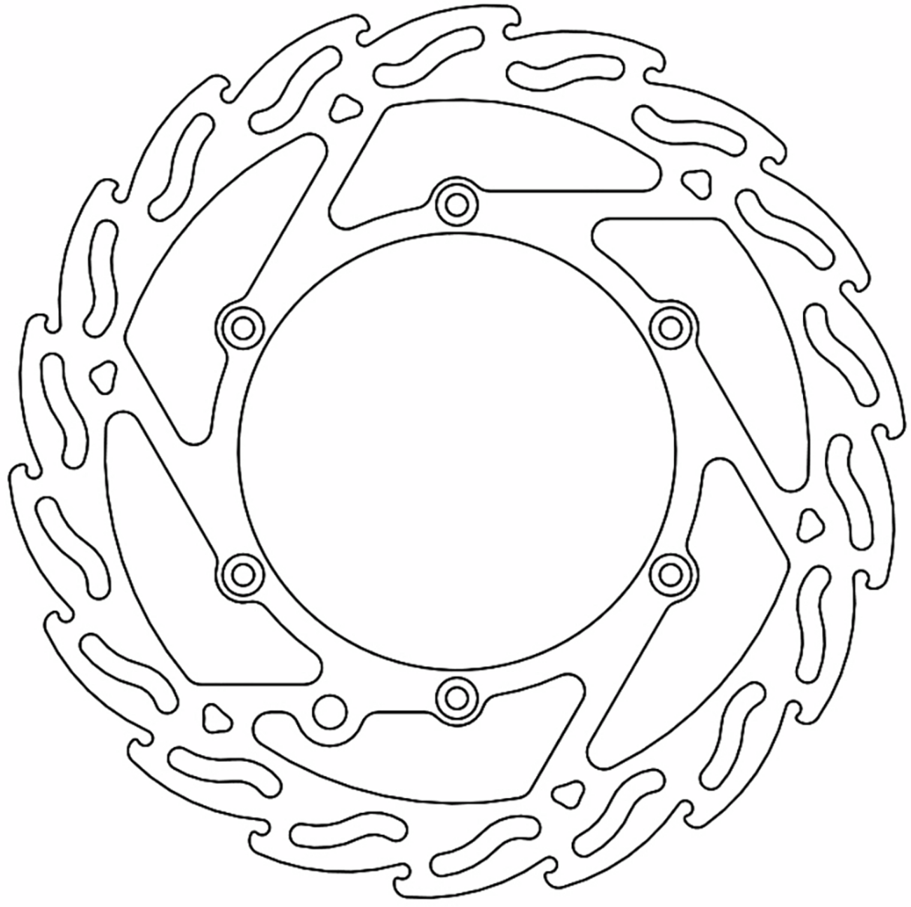 MOTO-MASTER Brake Rotor Front Flame