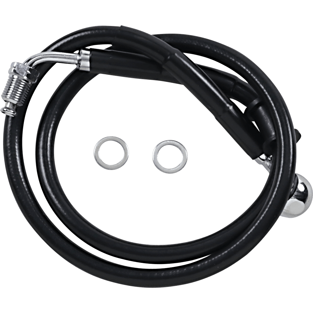 DRAG SPECIALTIES Brake Line +6" Black '18-'21 Softail