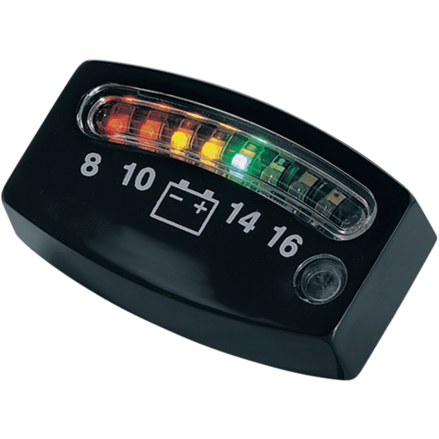 KURYAKYN LED Battery Gauge Black 2" x 3/4" x 3/16" KUR4218