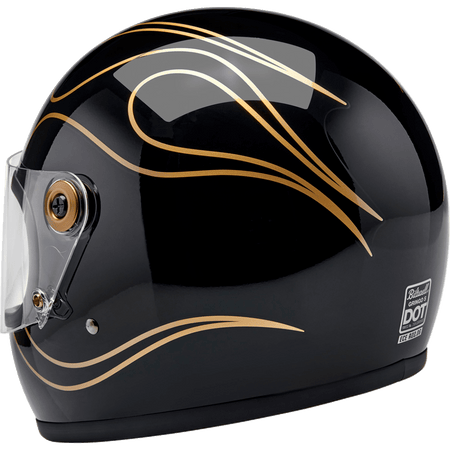 BILTWELL Gringo S Helmet Gloss Black Flames Large 1003567504